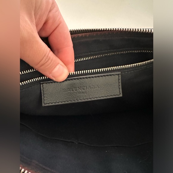 Balenciaga python / leather pouch - Picture 3 of 7